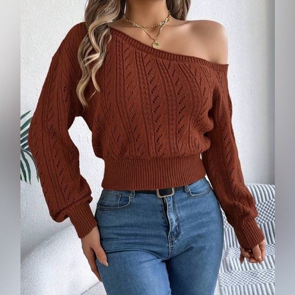 SHEIN Sweaters - Off the shoulder lite sweater new in packaging L 8/10